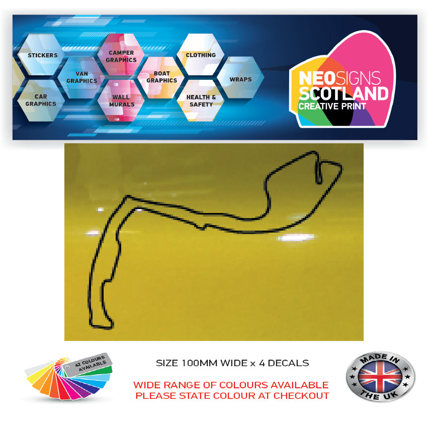 RC21-RC30 Racing Track Formula One Vinyl Decal Sticker x 4 F1, BTCC, BSB Various Designs Available