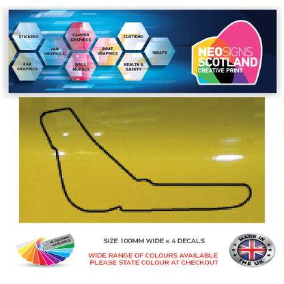 RC21-RC30 Racing Track Formula One Vinyl Decal Sticker x 4 F1, BTCC, BSB Various Designs Available