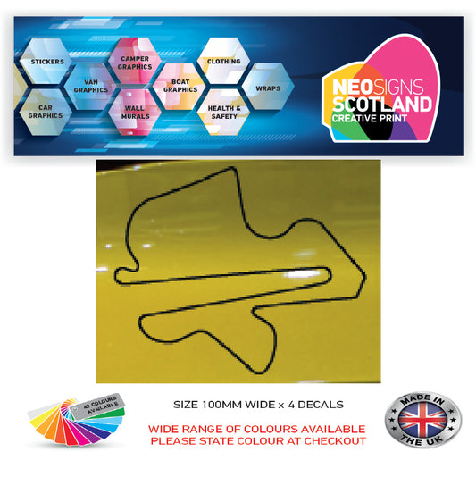 RC21-RC30 Racing Track Formula One Vinyl Decal Sticker x 4 F1, BTCC, BSB Various Designs Available
