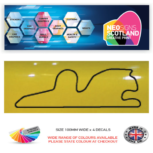 RC31-RC40 Racing Track Formula One Vinyl Decal Sticker x 4 F1, BTCC, BSB Various Designs Available