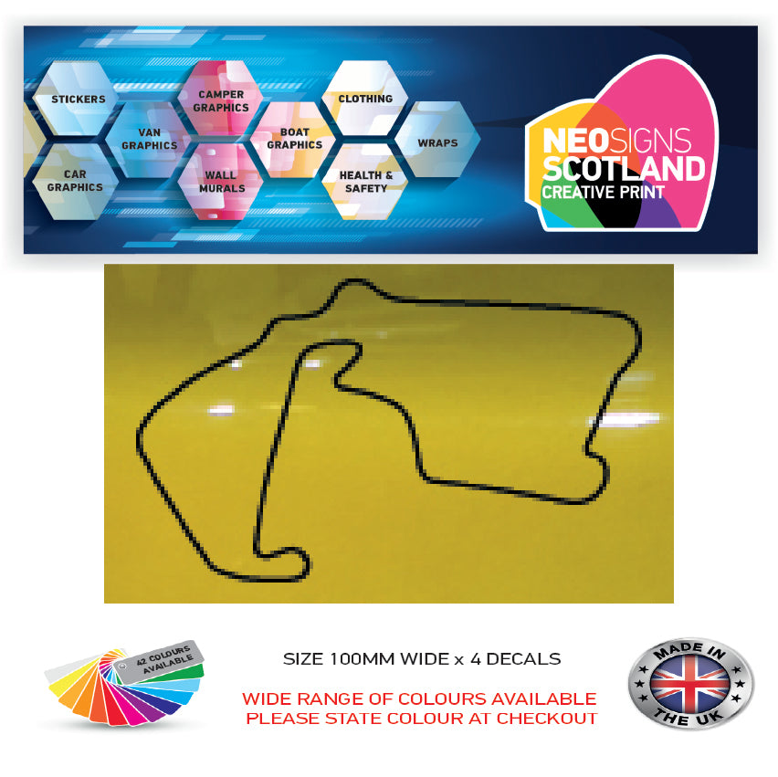 RC31-RC40 Racing Track Formula One Vinyl Decal Sticker x 4 F1, BTCC, BSB Various Designs Available