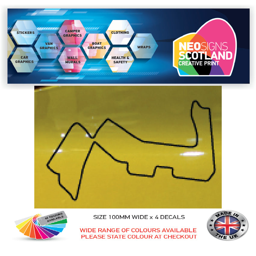 RC31-RC40 Racing Track Formula One Vinyl Decal Sticker x 4 F1, BTCC, BSB Various Designs Available