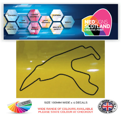 RC31-RC40 Racing Track Formula One Vinyl Decal Sticker x 4 F1, BTCC, BSB Various Designs Available