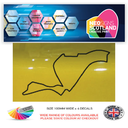 RC31-RC40 Racing Track Formula One Vinyl Decal Sticker x 4 F1, BTCC, BSB Various Designs Available