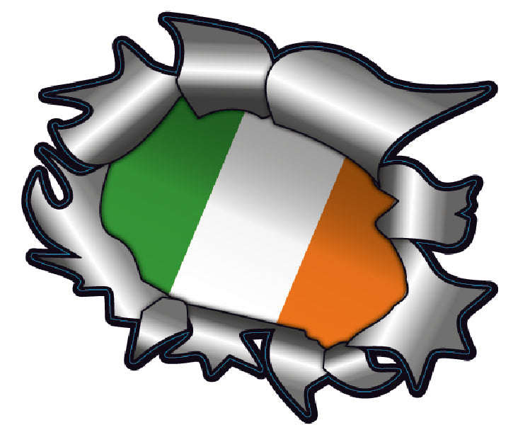 Ireland Ripped Metal Stickers RMS/RML02