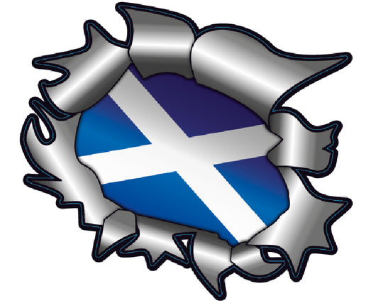 Scotland Ripped Metal Stickers RMS/RML03