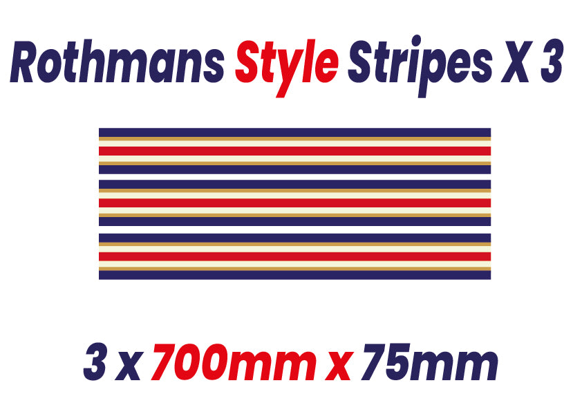 Rothmans Racing Pin Stripes & Bonnet Stripes
