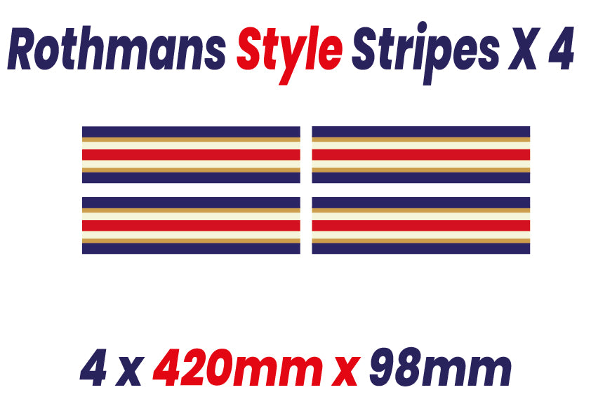 Rothmans Racing Pin Stripes & Bonnet Stripes