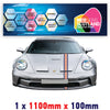 RO1.1/1x100 Rothmans Racing Bonnet Stripe 1100mm x 100mm For Porsche