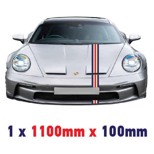 RO1.1 Rothmans Racing Bonnet stripe 1.1m (1100mm) Long laminated for BMW Volkswagen Audi sticker graphics various widths available