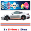 RO2.1/2x100 Rothmans Racing Bonnet Stripe 2100mm x 100mm For Porsche