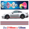 RO2.1/2x125 Rothmans Racing Bonnet Stripe 2100mm x 125mm For Porsche