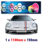ROB1.1 Rothmans Racing Bonnet stripe 1.1m (1100mm) Long laminated for BMW Volkswagen Audi sticker graphics various widths available