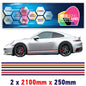 RO2.1/2x250 Rothmans Racing Bonnet Stripe 2100mm x 250mm For Porsche