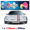 RO1.1/1x300 Rothmans Racing Bonnet Stripe 1100mm x 300mm For Porsche