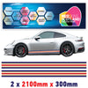 RO2.1/2x300 Rothmans Racing Bonnet Stripe 2100mm x 300mm For Porsche