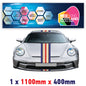 RO1.1/1x400 Rothmans Racing Bonnet Stripe 1100mm x 400mm For Porsche