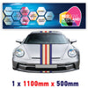RO1.1/1x500 Rothmans Racing Bonnet Stripe 1100mm x 500mm For Porsche