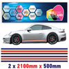 RO2.1/2x600 Rothmans Racing Bonnet Stripe 2100mm x 600mm For Porsche