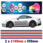 RO2.1/2x600 Rothmans Racing Bonnet Stripe 2100mm x 600mm For Porsche