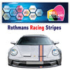 ROB1.1 Rothmans Racing Bonnet stripe 1.1m (1100mm) Long laminated for BMW Volkswagen Audi sticker graphics various widths available