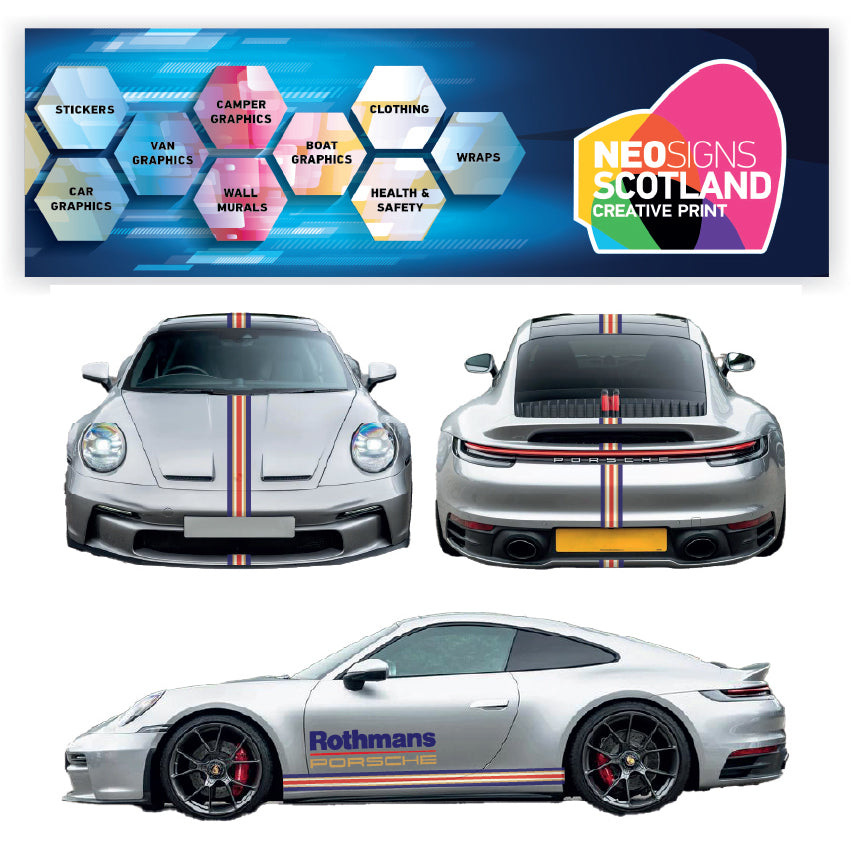 ROTH03 Rothmans Racing Graphics Kit For Porsche