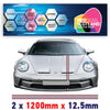 ROPIN12.5 Rothmans Racing Bonnet Stripe 1200mm x 12.5mm For Porsche