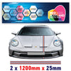 ROTHP Rothmans Racing Pin Stripes 1.2m (1200mm) Long laminated for Renault Peugeot Citroen sticker graphics various widths available