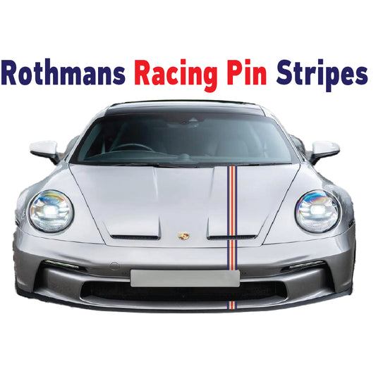 ROTHPIN Rothmans Racing Pin Stripes 1.2m (1200mm) Long laminated for Renault Peugeot Citroen sticker graphics various widths available