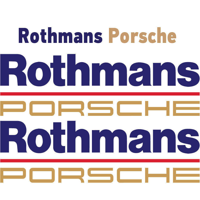 RPA1 Rothmans Racing Logo x 2 100mm - 1000mm laminated for Porsche