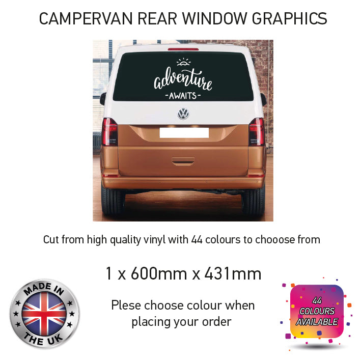 RWCG01-37 Adventure Awaits Graphic Motorhomes And Campervans Various Designs Available