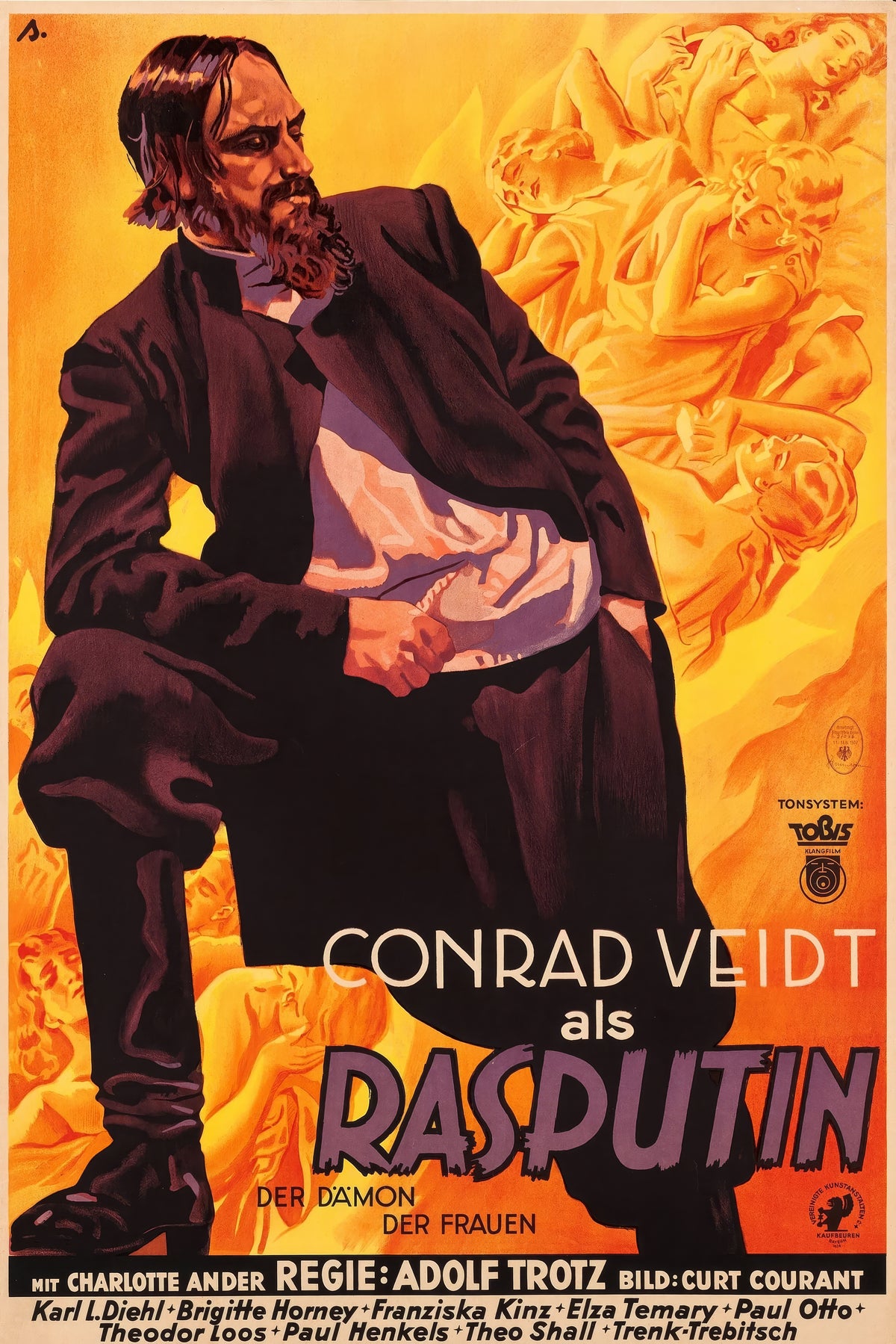 Rasputin, Demon of the Women (1932) Film/Movie Premium Waterproof & Tear Resistant Posters