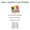 SCF03 Belgium Small Country Flag Sticker 125mm x 119mm