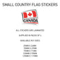 SCF04 Canada Small Country Flag Sticker 125mm x 119mm