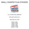 SCF05 Croatia Small Country Flag Sticker 25mm x 24mm