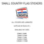 SCF05 Croatia Small Country Flag Sticker 25mm x 24mm