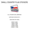 SCF06 Czech Republic Small Country Flag Sticker 50mm x 47mm