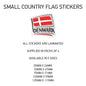 SCF07 Denmark Small Country Flag Sticker 25mm x 24mm