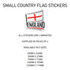SCF08 England Small Country Flag Sticker 50mm x 47mm