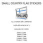SCF09 Finland Small Country Flag Sticker 50mm x 47mm