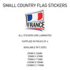 SCF10 France Small Country Flag Sticker 50mm x 47mm