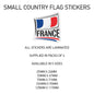 SCF10 France Small Country Flag Sticker 50mm x 47mm