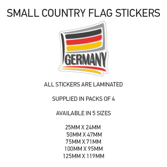 SCF11 Germany Small Country Flag Sticker 125mm x 119mm