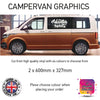 SCG01-SCG10 Adventure Awaits Graphics stickers fits all Motorhome and Campervans Various Designs Avilable