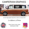 SCG01-SCG10 Adventure Awaits Graphics stickers fits all Motorhome and Campervans Various Designs Avilable