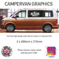 SCG21-SCG30 Adventure Awaits Graphics stickers fits all Motorhome And Campervans Various Designs Available