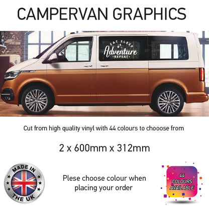 SCG31-SCG37 And So The Adventure Begins Graphic stickers fits all Motorhomes Various Designs Available