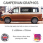 SCG31-SCG37 And So The Adventure Begins Graphic stickers fits all Motorhomes Various Designs Available