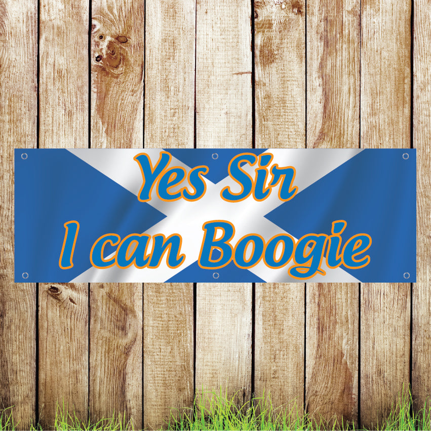 SB2 Yes Sir I Can Boogie Banner Indoor/Outdoor Waterproof PVC with Eyelets