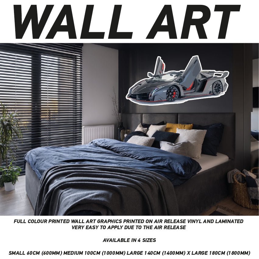 CIW01-62 3D Supercar Mural Sticker Poster Various Designs Available